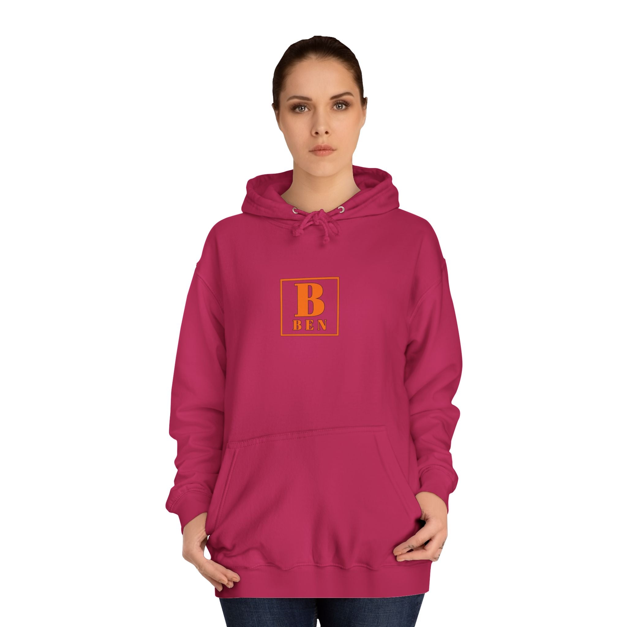 Initial Monogram Hoodie — Custom 'B BEN' College-Style Pullover
