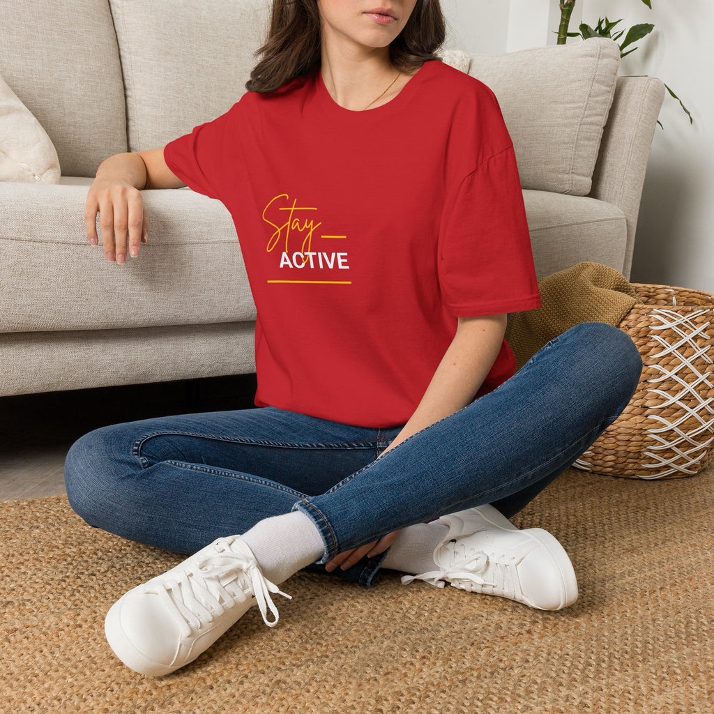 Stay Active T-Shirt — Motivational Fitness Graphic Tee