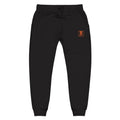 Embroidered Cozy Sweatpants — Minimal Red Crest Joggers
