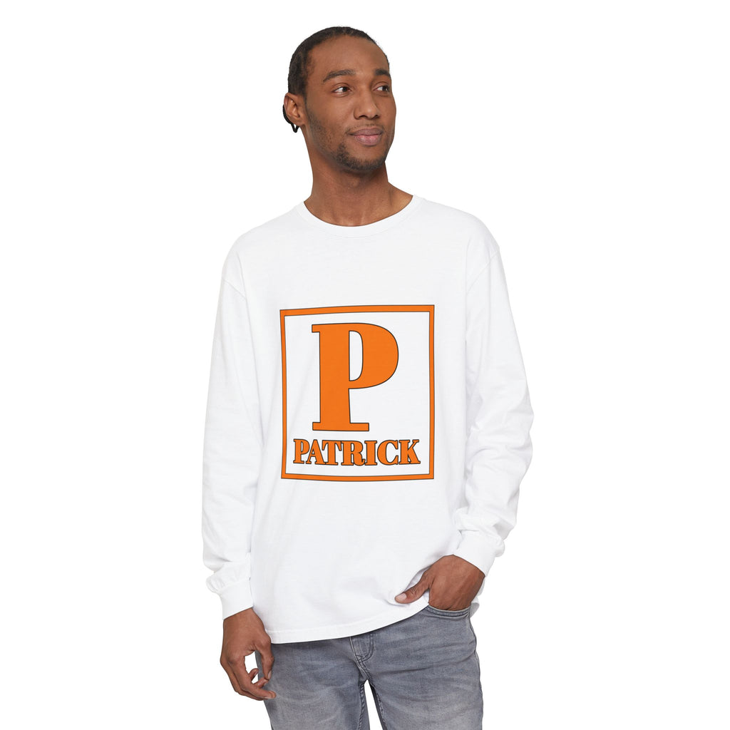 Patrick Monogram Long Sleeve Tee — Personalized Initial P Shirt