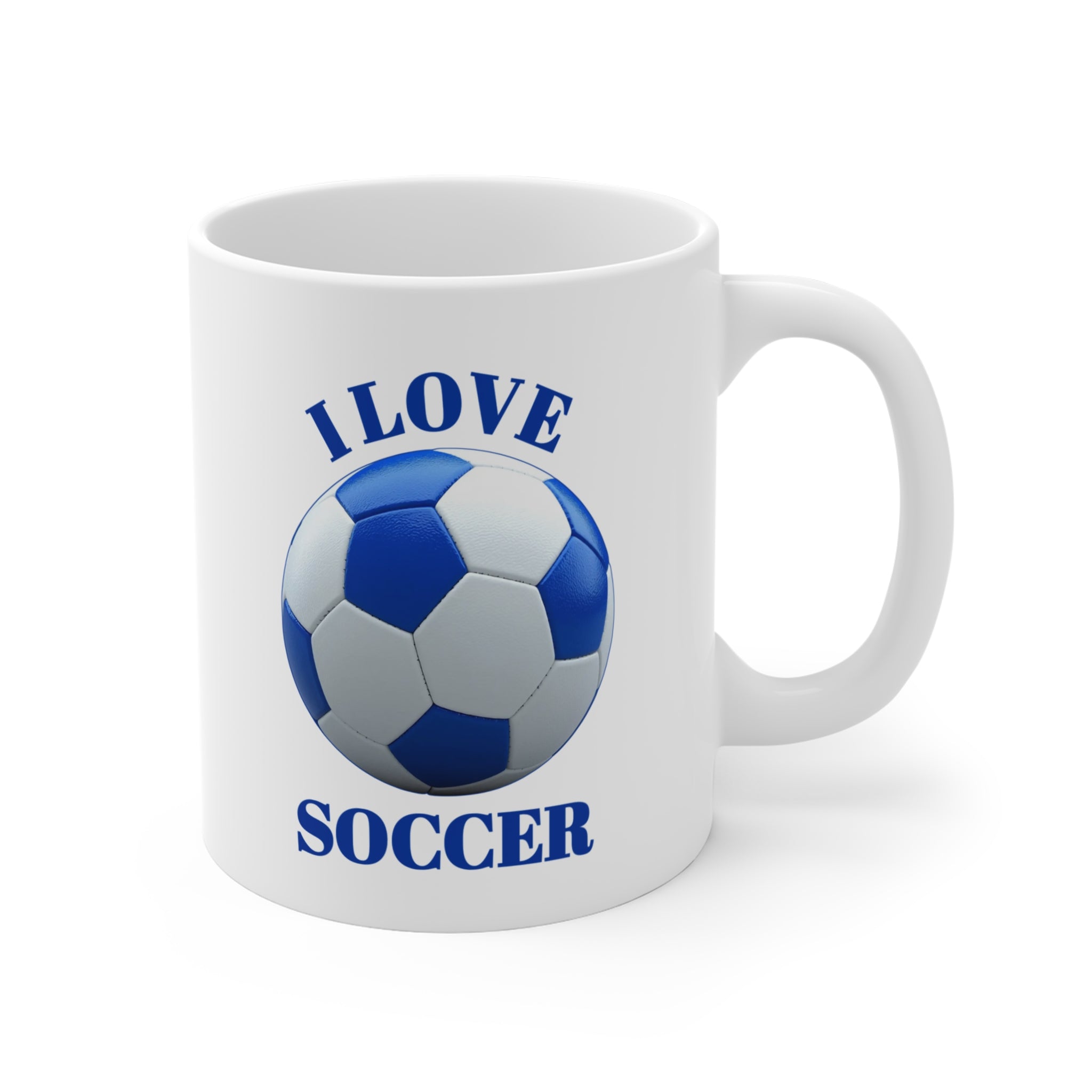 Soccer Mug - "I Love Soccer" 11oz Coffee Cup