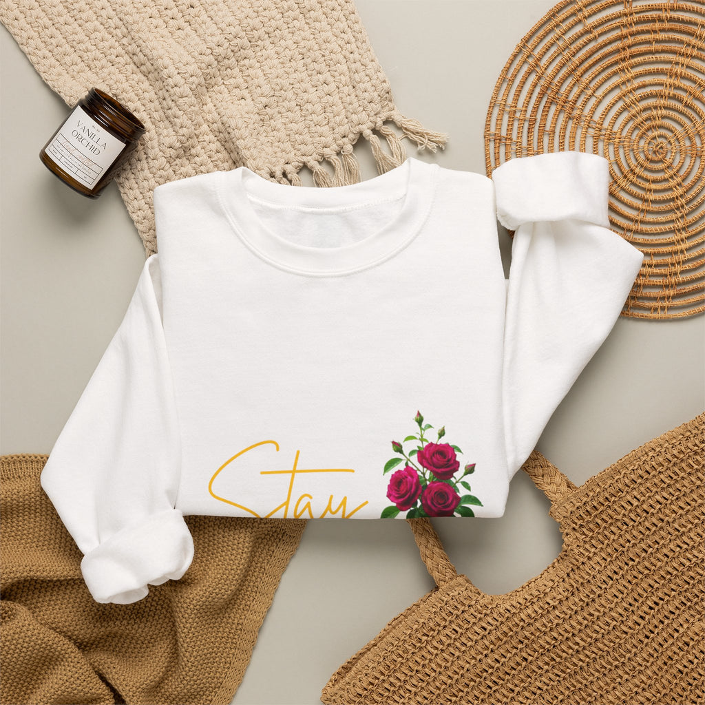 Stay Happy Floral Crewneck Sweatshirt