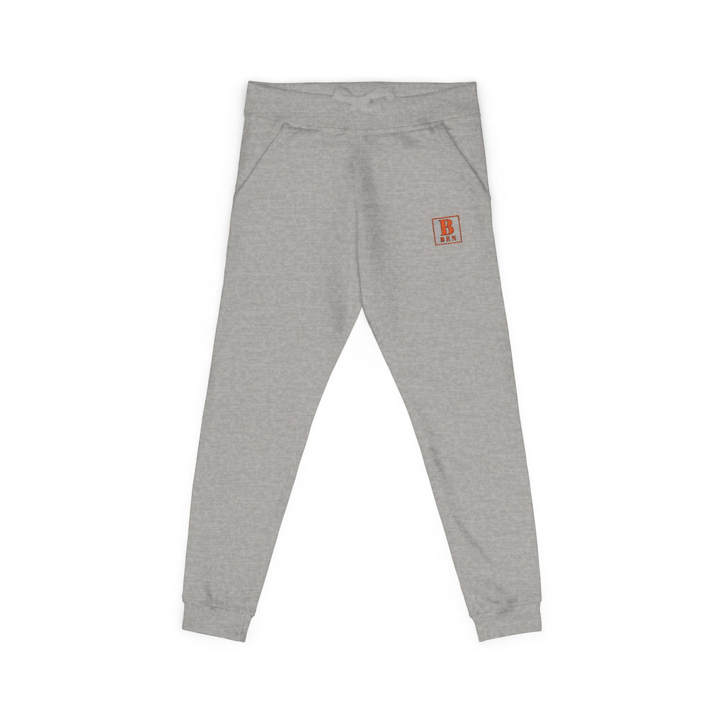 Embroidered Cozy Sweatpants — Minimal Red Crest Joggers