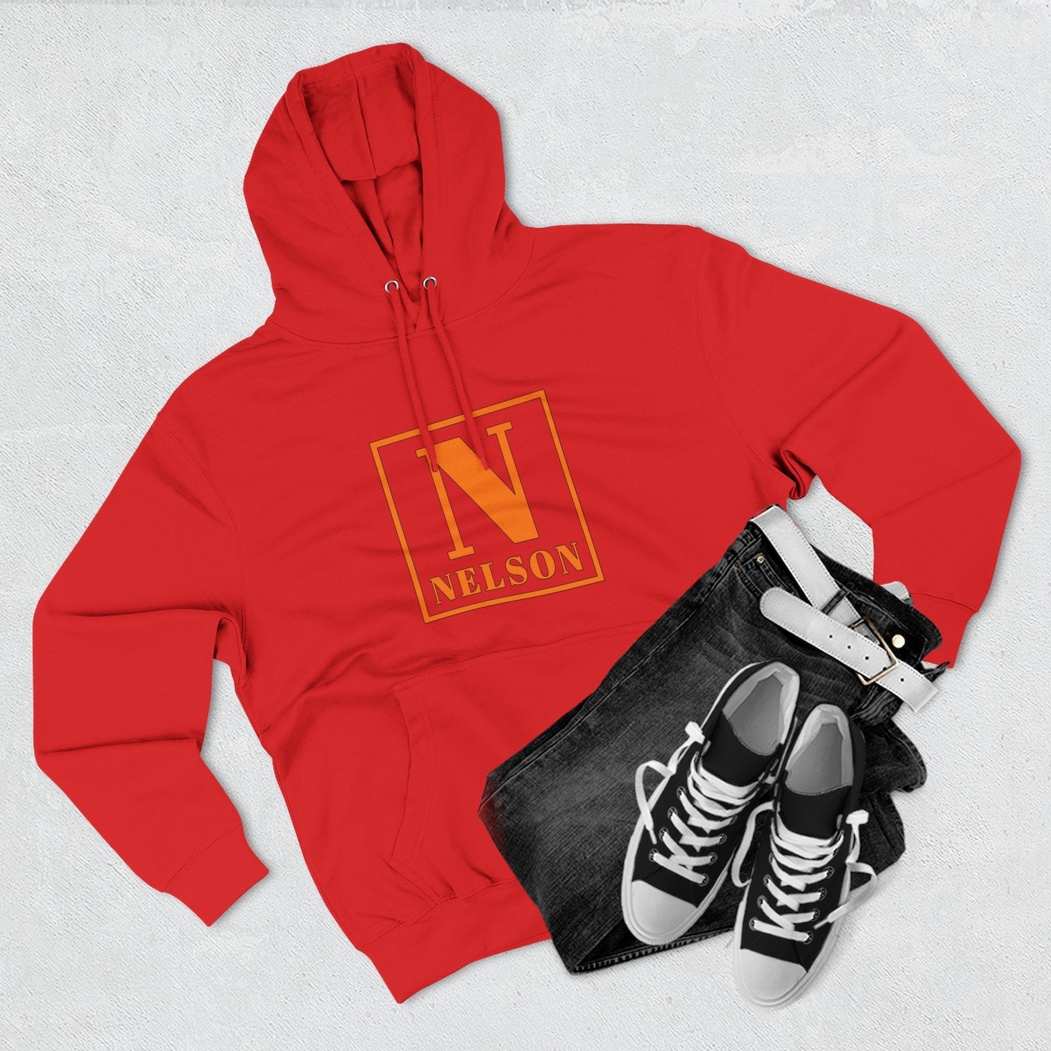 Three-Panel Fleece Hoodie