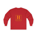 Personalized 'Henry' Initial Long Sleeve Tee — Orange Monogram Shirt