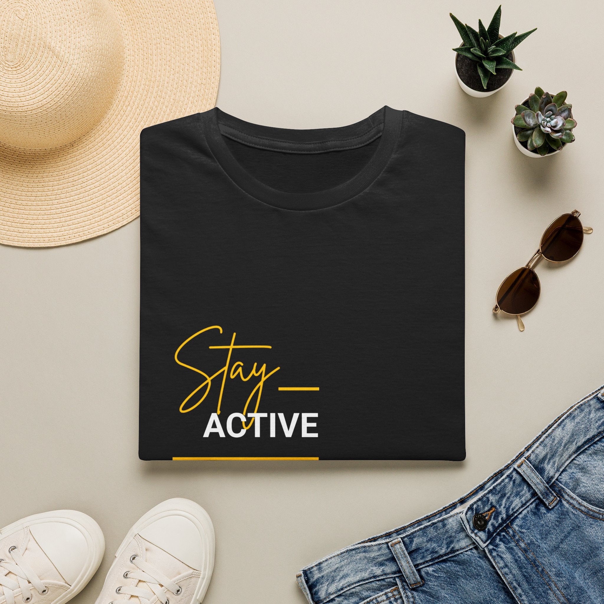Stay Active T-Shirt — Motivational Fitness Graphic Tee