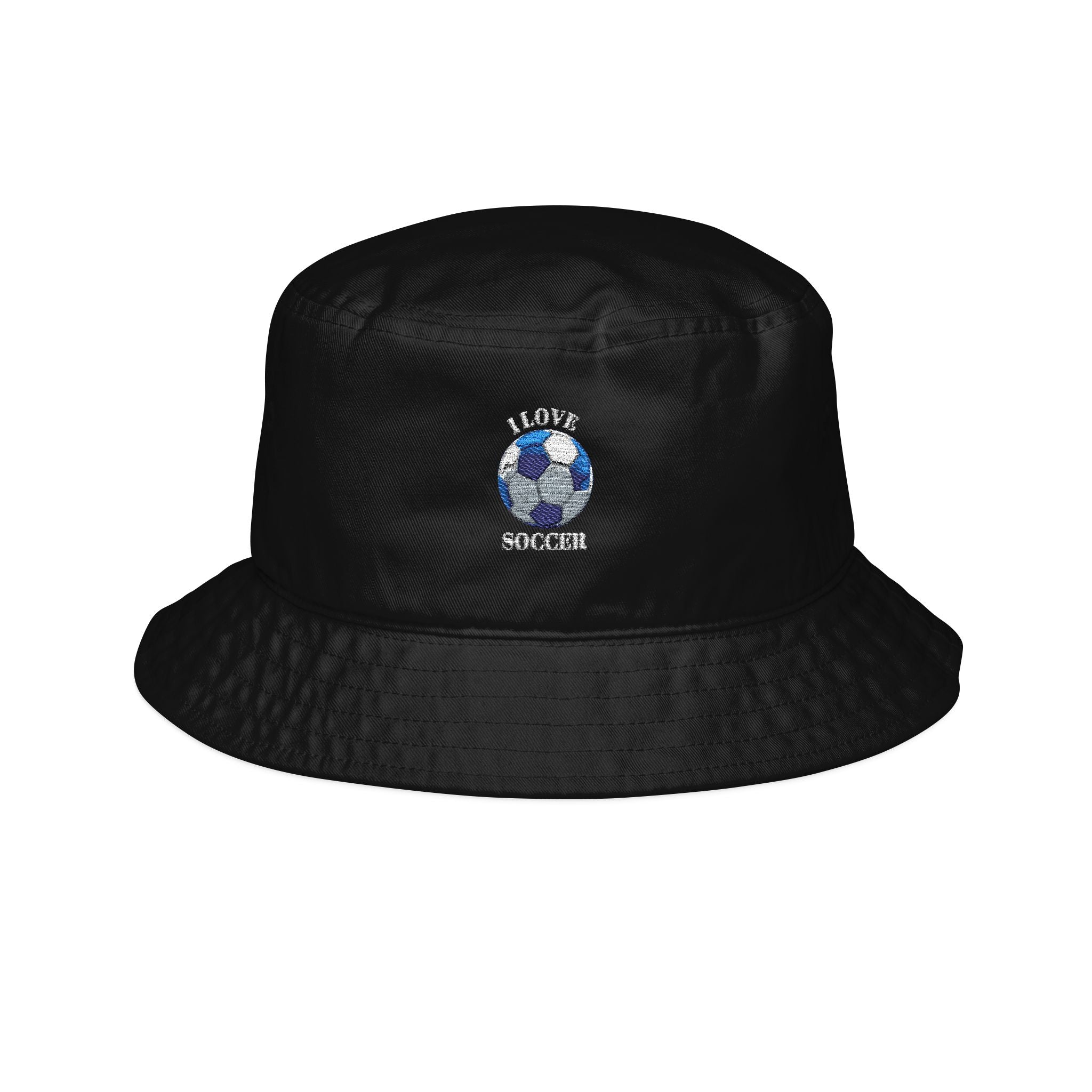 Embroidered 'Earth Lover' Bucket Hat — Blue Globe Graphic