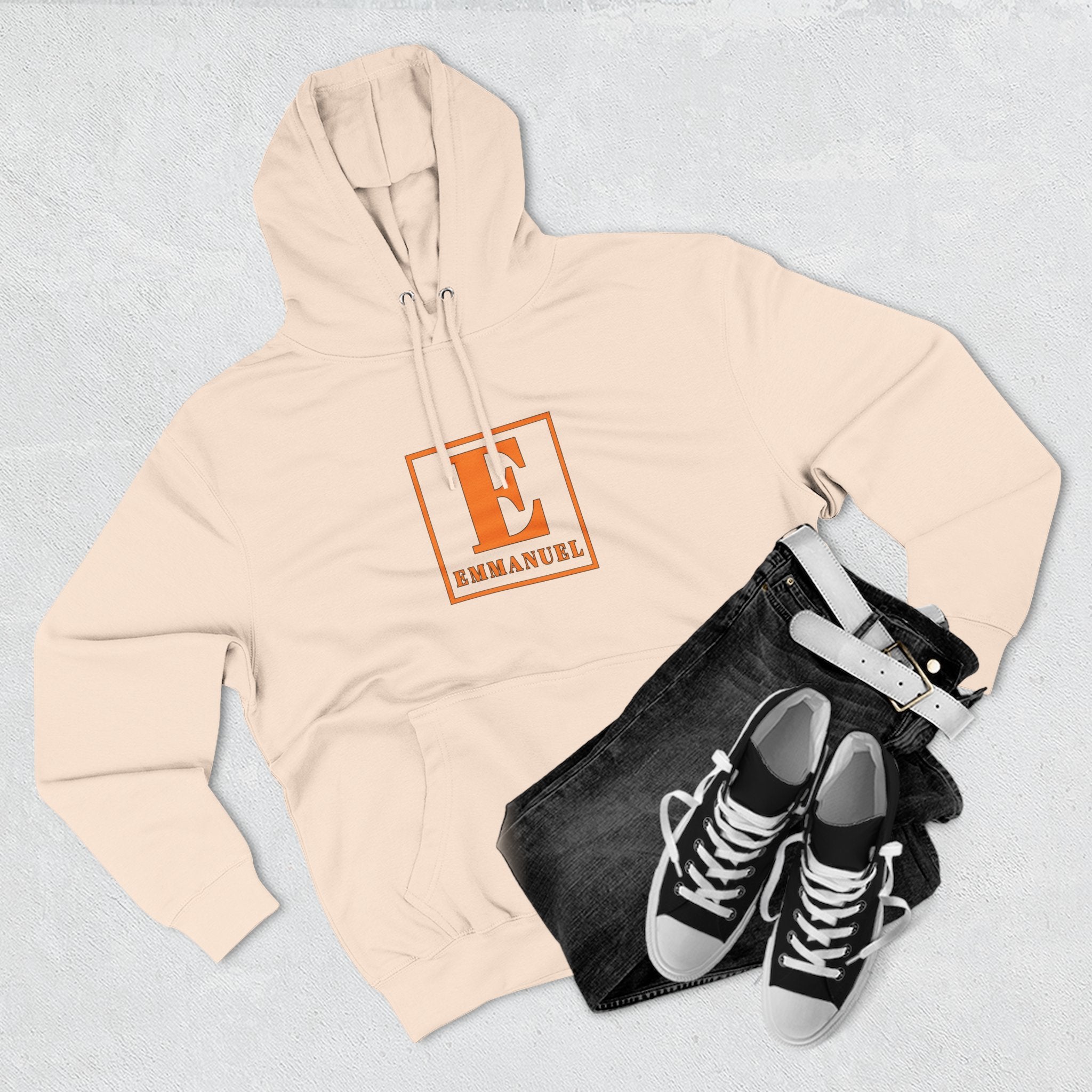Emmanuel Letterbox Hoodie — Classic Christian Faith Pullover