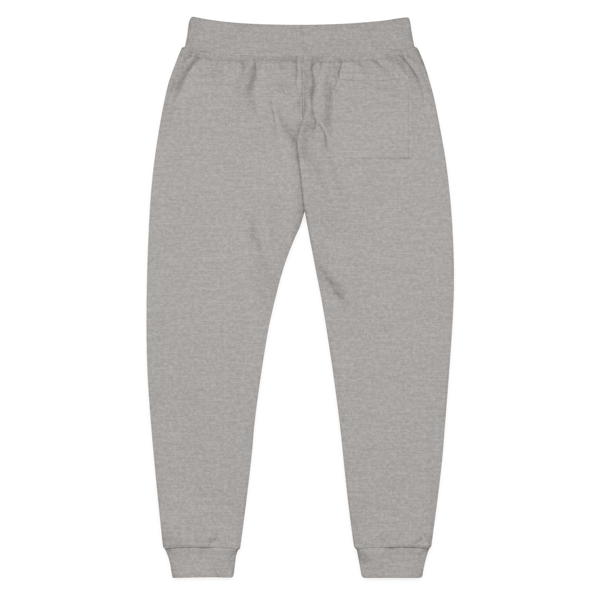 Embroidered Cozy Sweatpants — Minimal Red Crest Lounge Joggers