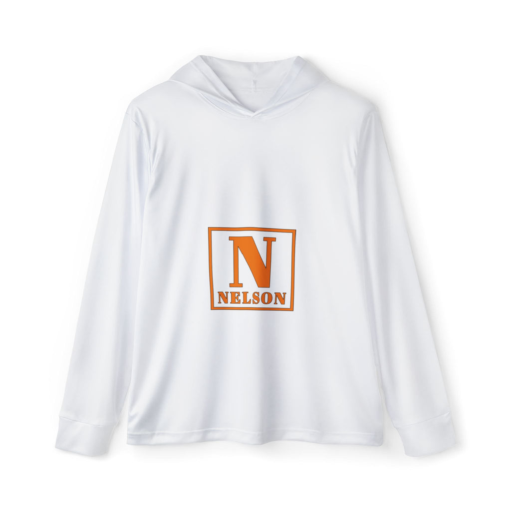 Nelson Block Logo Performance Hoodie — Men's Sports Warmup Top