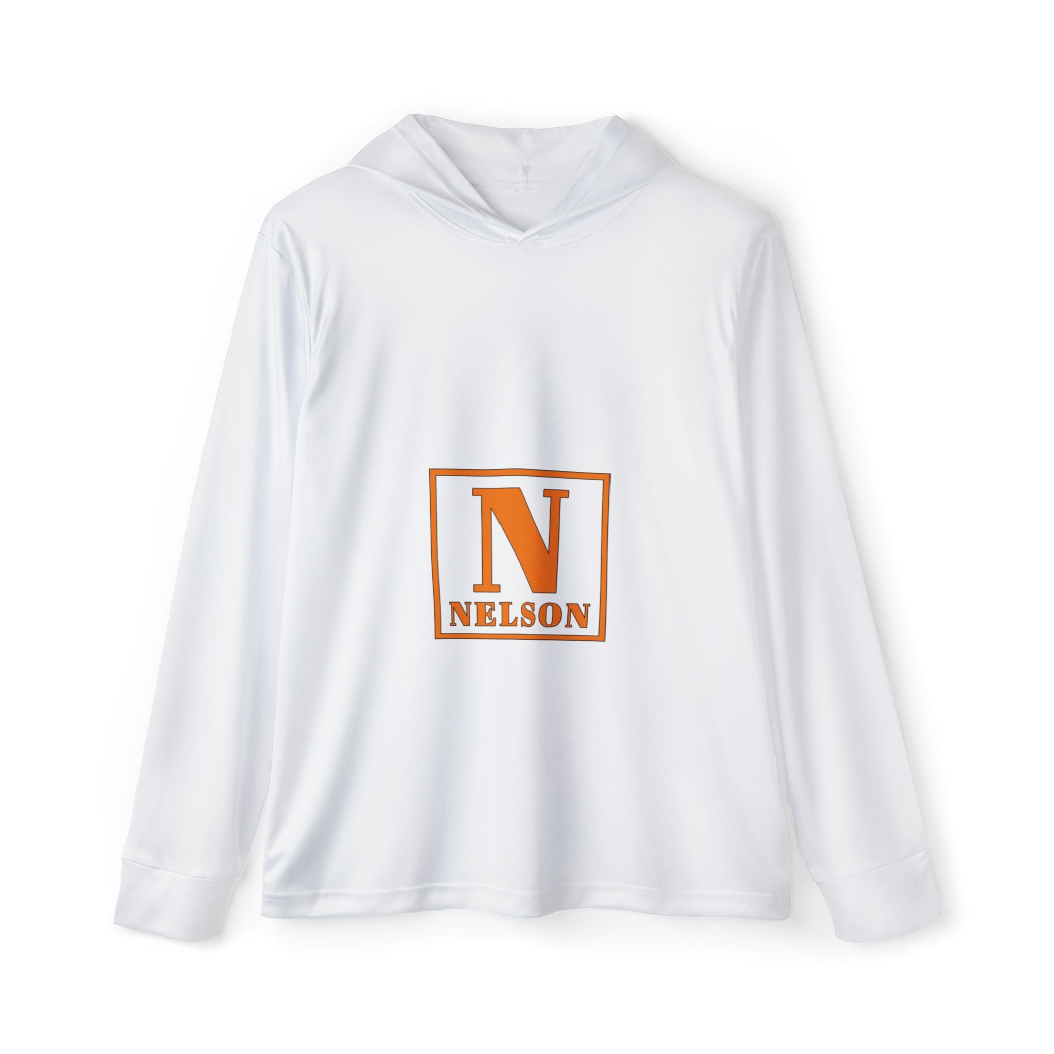 Nelson Block Logo Performance Hoodie — Men's Sports Warmup Top