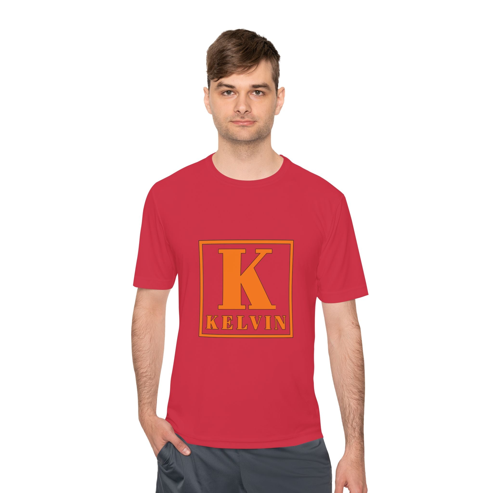 Kelvin Monogram Tee — Orange Block K Personalized T-Shirt