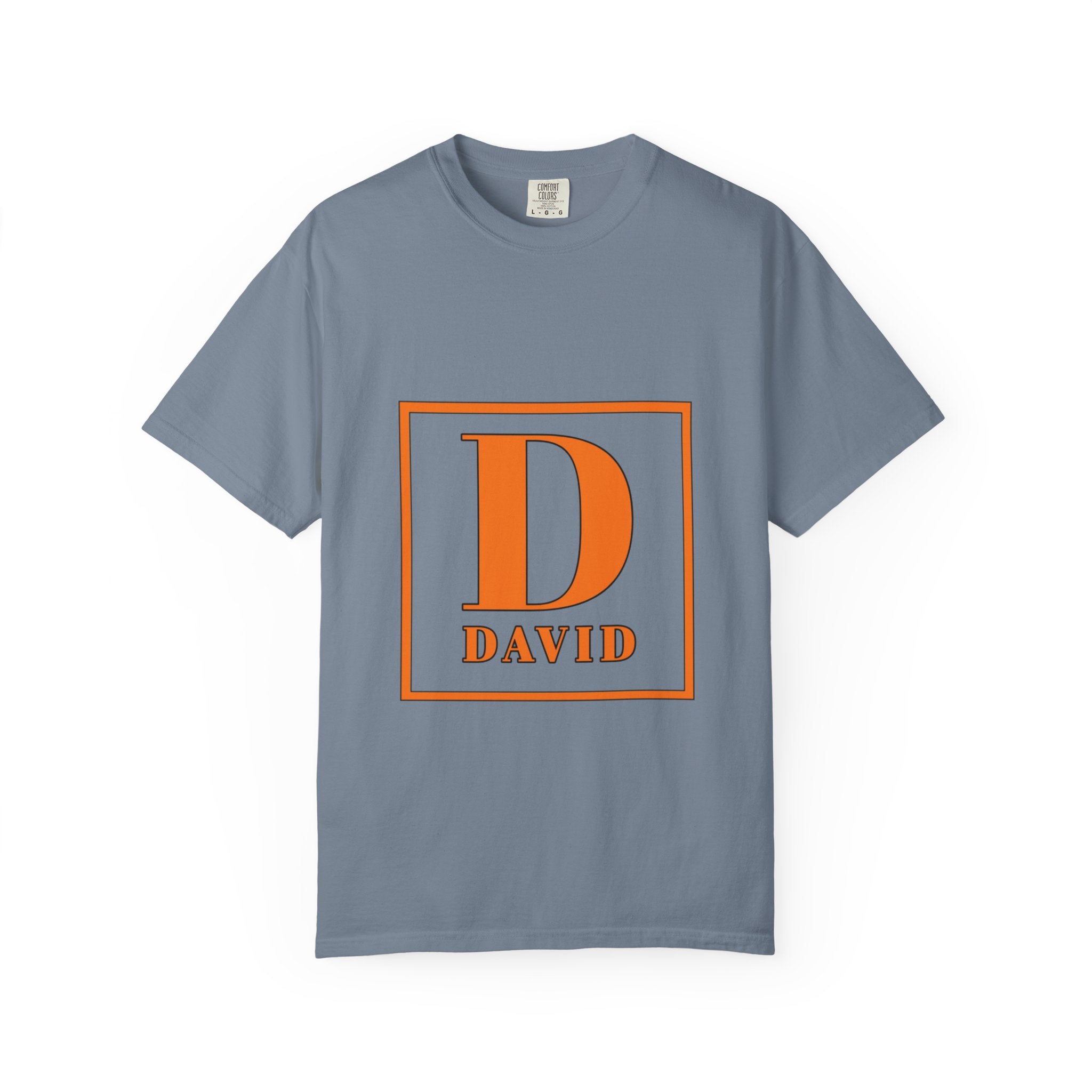 David Monogram T-Shirt — Bold Initial Box Graphic