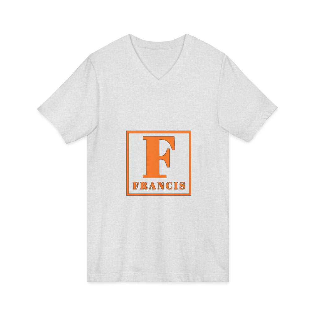 Francis Monogram V-Neck Tee — Personalized Initial Square Logo