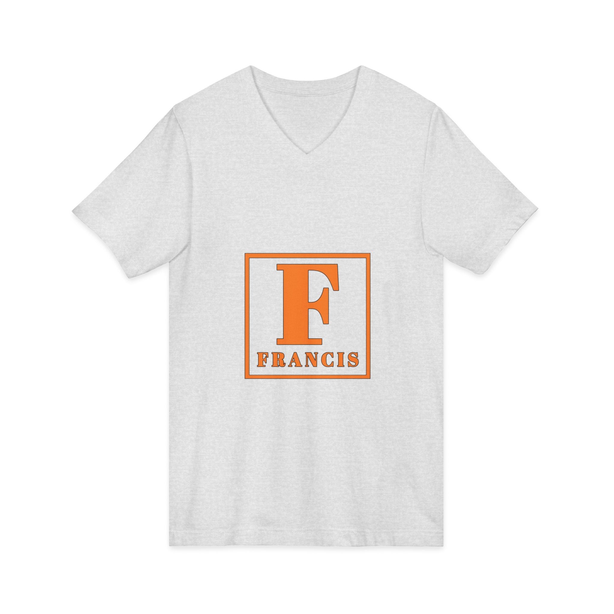 Francis Monogram V-Neck Tee — Personalized Initial Square Logo