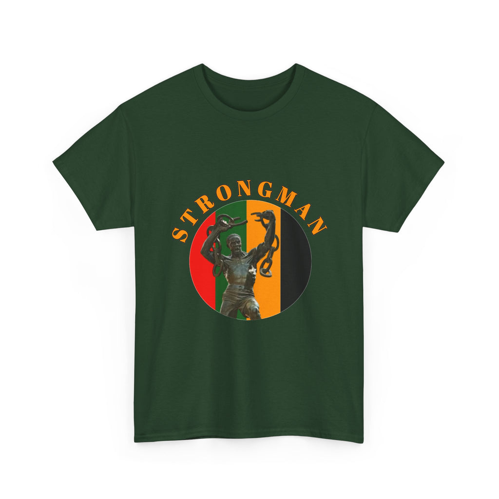 Strongman Vintage Statue Tee — Retro Weightlifting Graphic T-Shirt