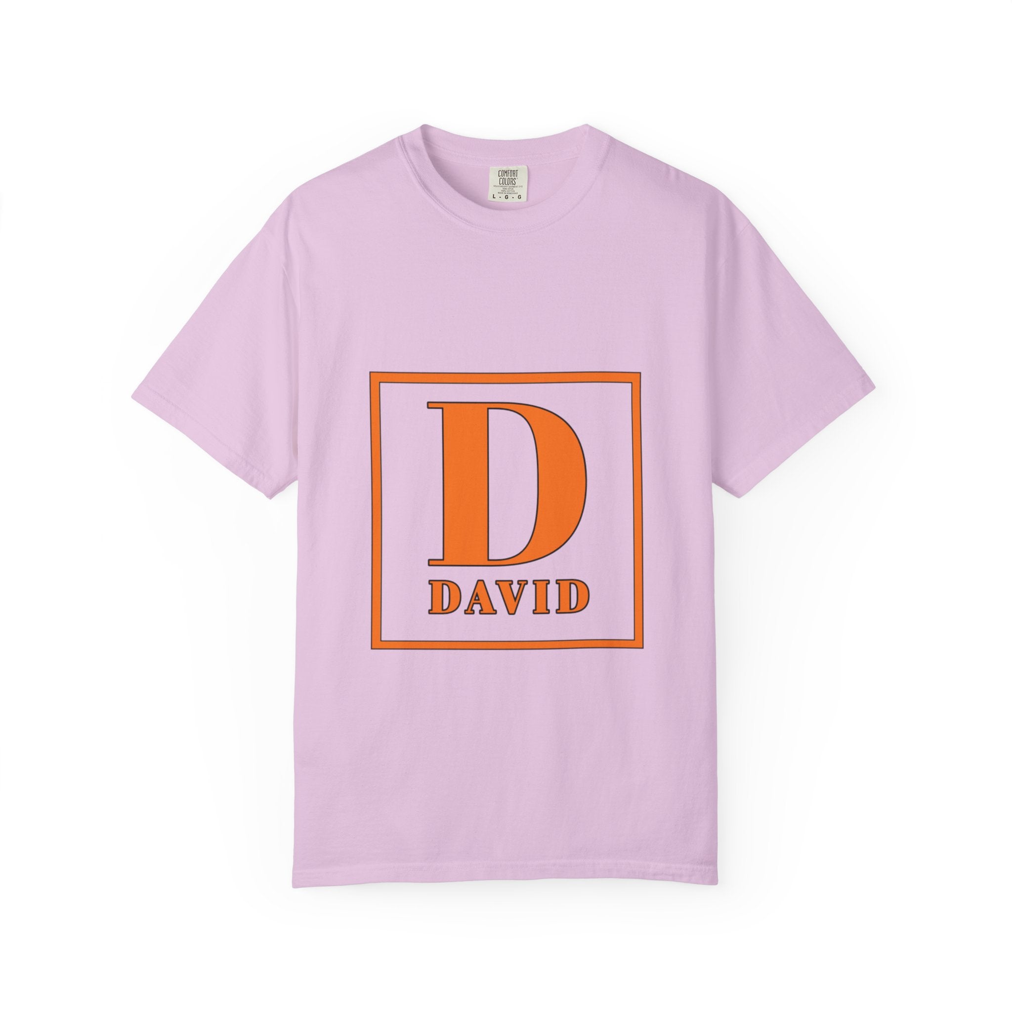 David Monogram T-Shirt — Bold Initial Box Graphic