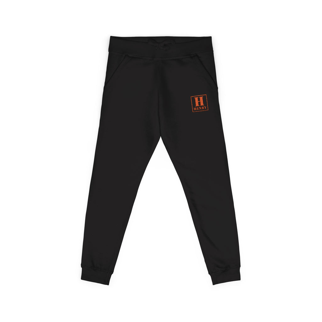 Embroidered Cozy Fleece Sweatpants — Minimal 'H' Logo Joggers