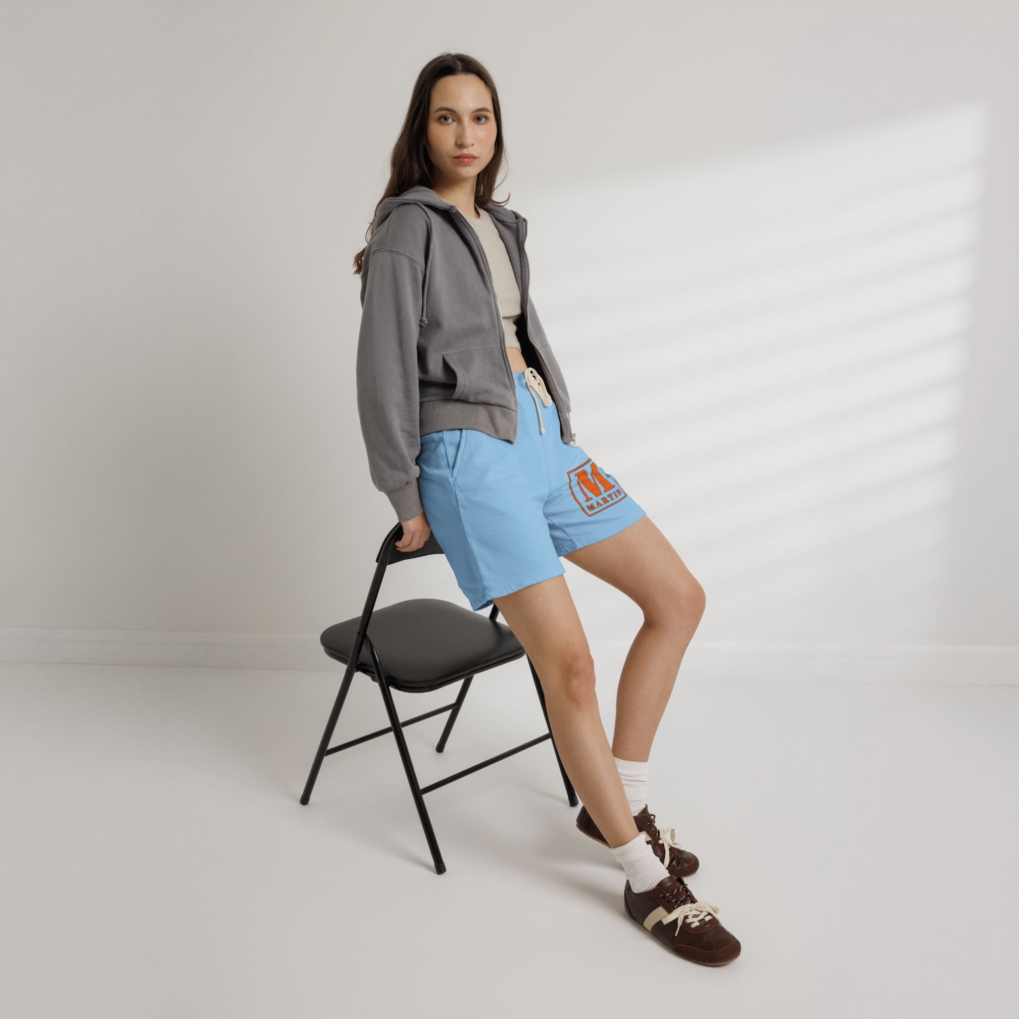 Martin Monogram Sweat Shorts — Lightweight Garment-Dyed Fleece