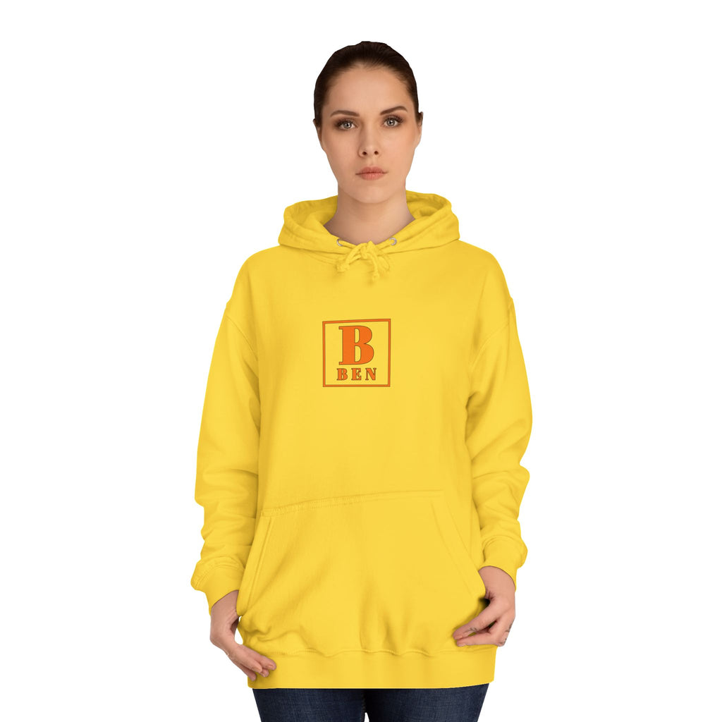 Initial Monogram Hoodie — Custom 'B BEN' College-Style Pullover
