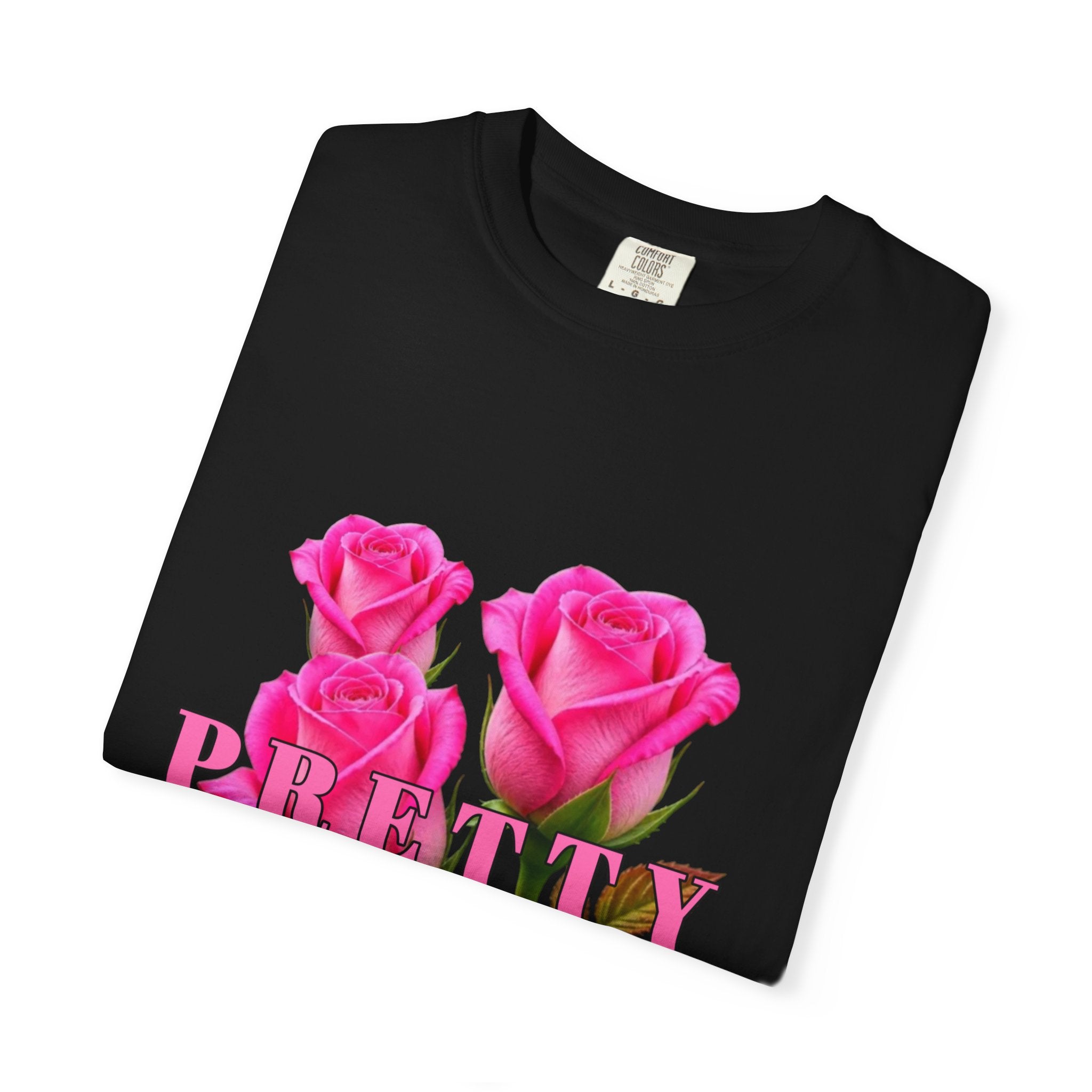 Pretty Lady T-Shirt — Pink Rose Graphic Tee