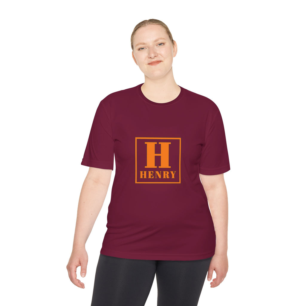 Henry Initial Monogram Tee — Orange Block Letter H