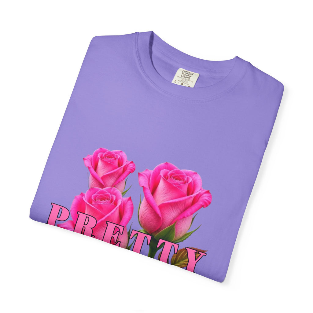 Pretty Lady T-Shirt — Pink Rose Graphic Tee