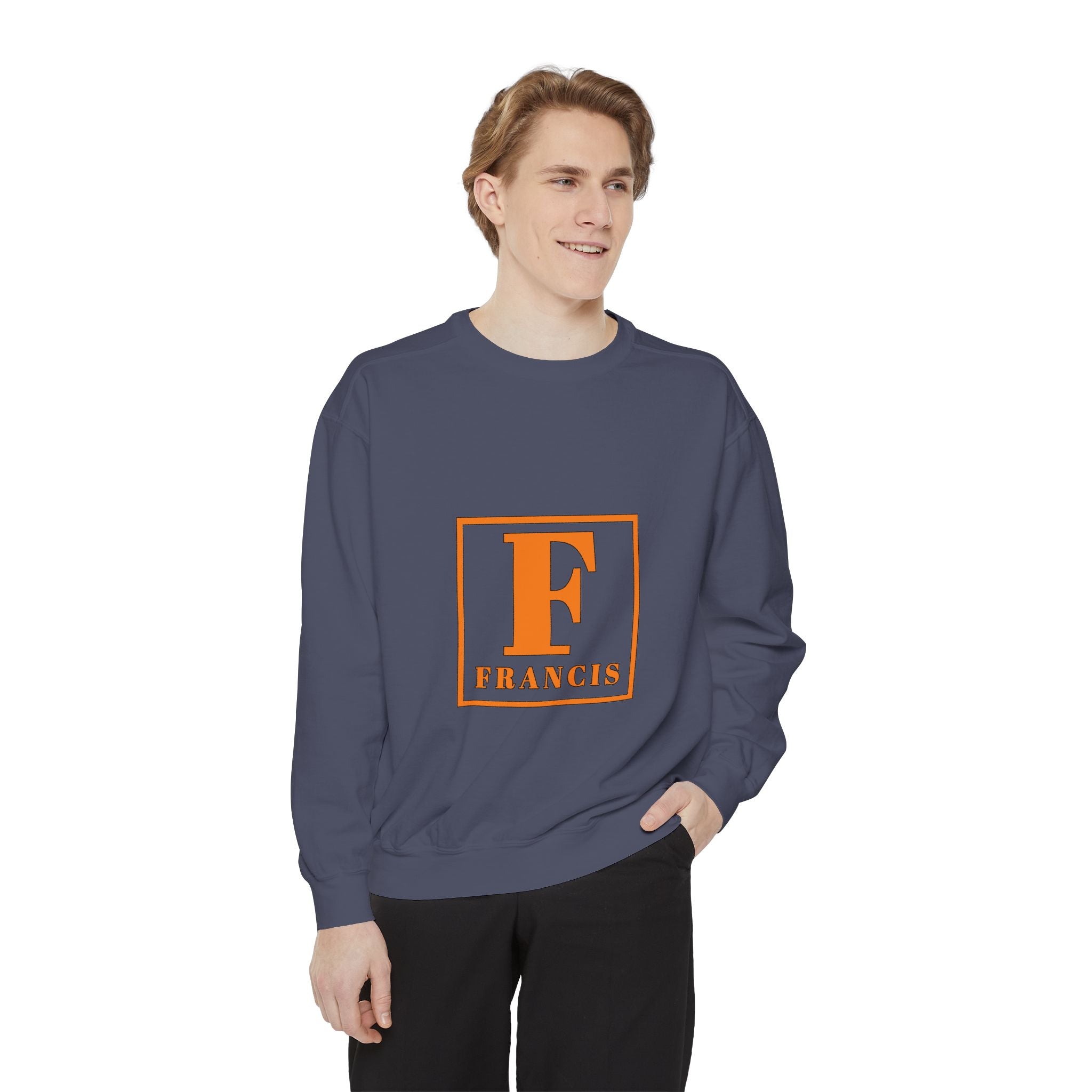 Francis Initial Sweatshirt — Vintage Block Monogram Crewneck