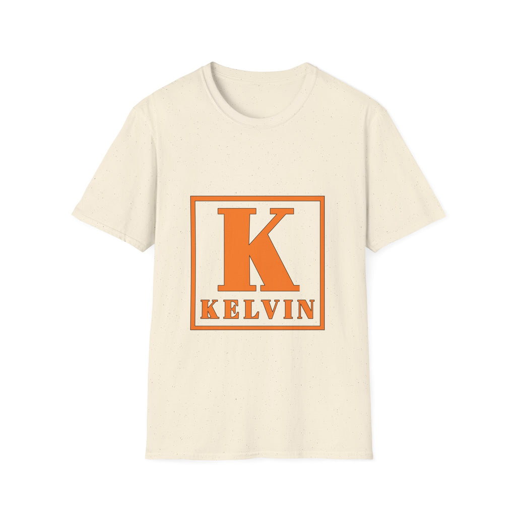 Kelvin Monogram T-Shirt — Bold Orange 'K' Initial Tee