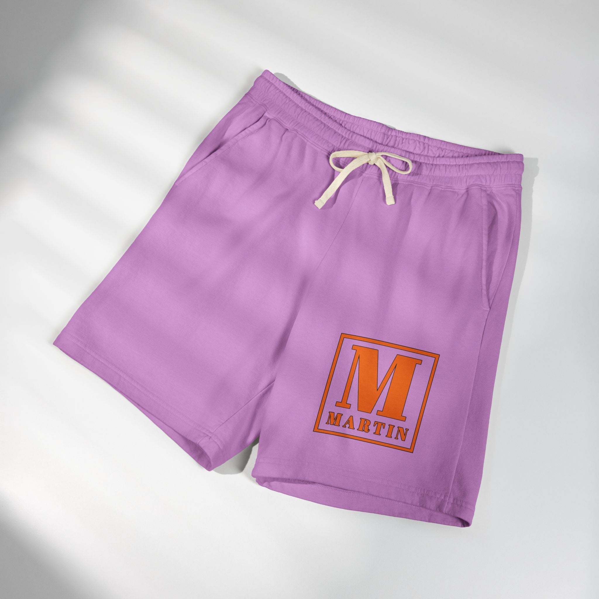 Martin Monogram Sweat Shorts — Lightweight Garment-Dyed Fleece