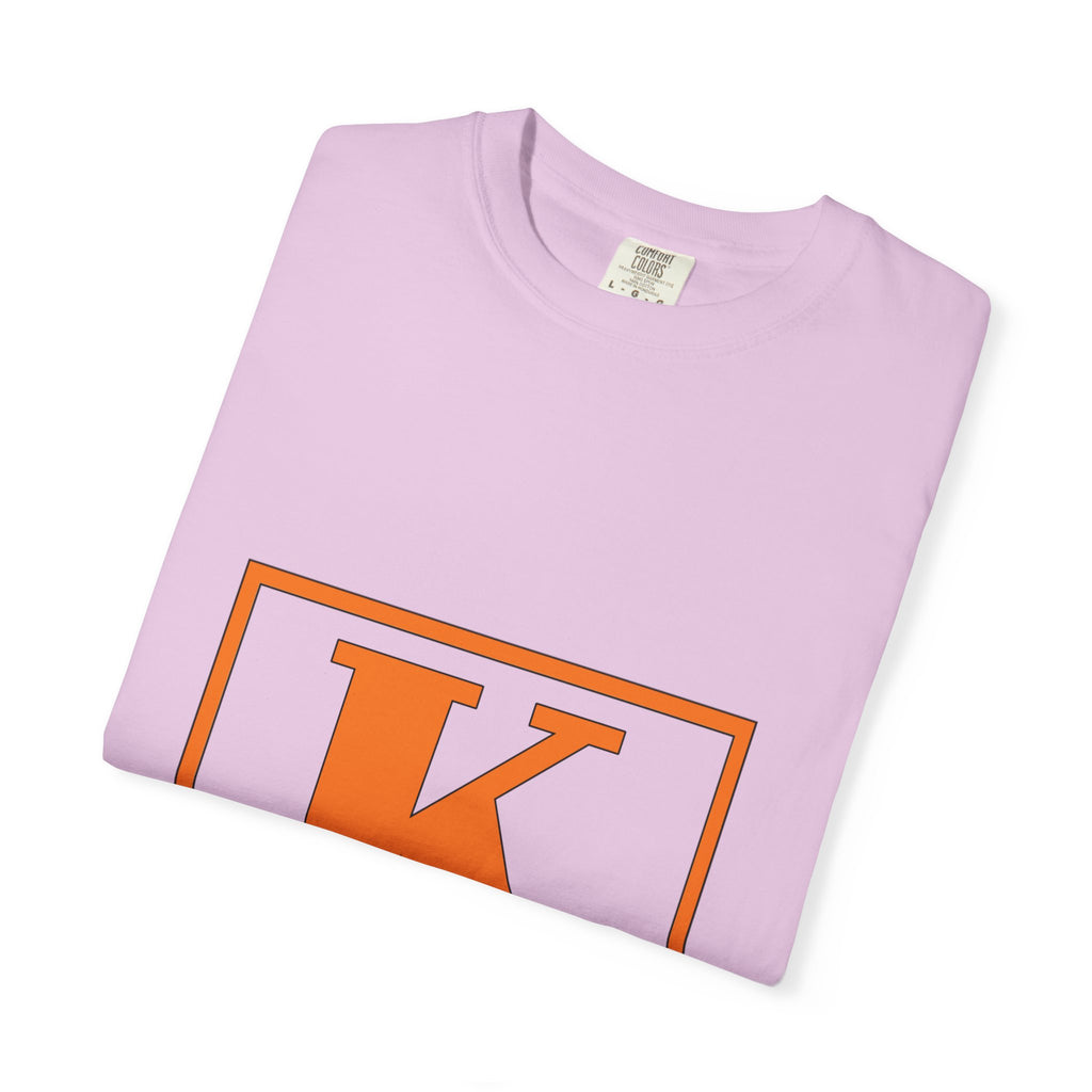 Kelly Monogram Tee — Orange Block Initial K T-Shirt