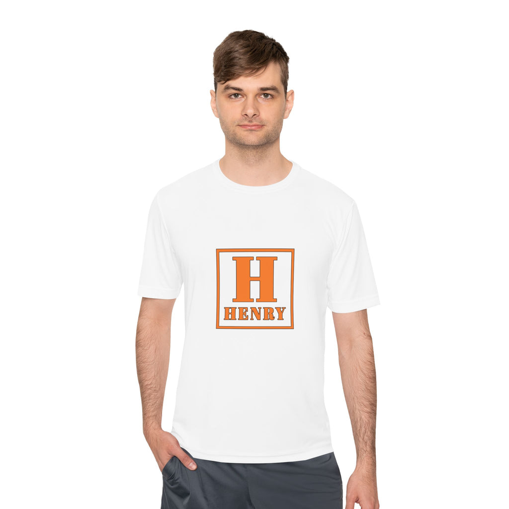 Henry Initial Monogram Tee — Orange Block Letter H