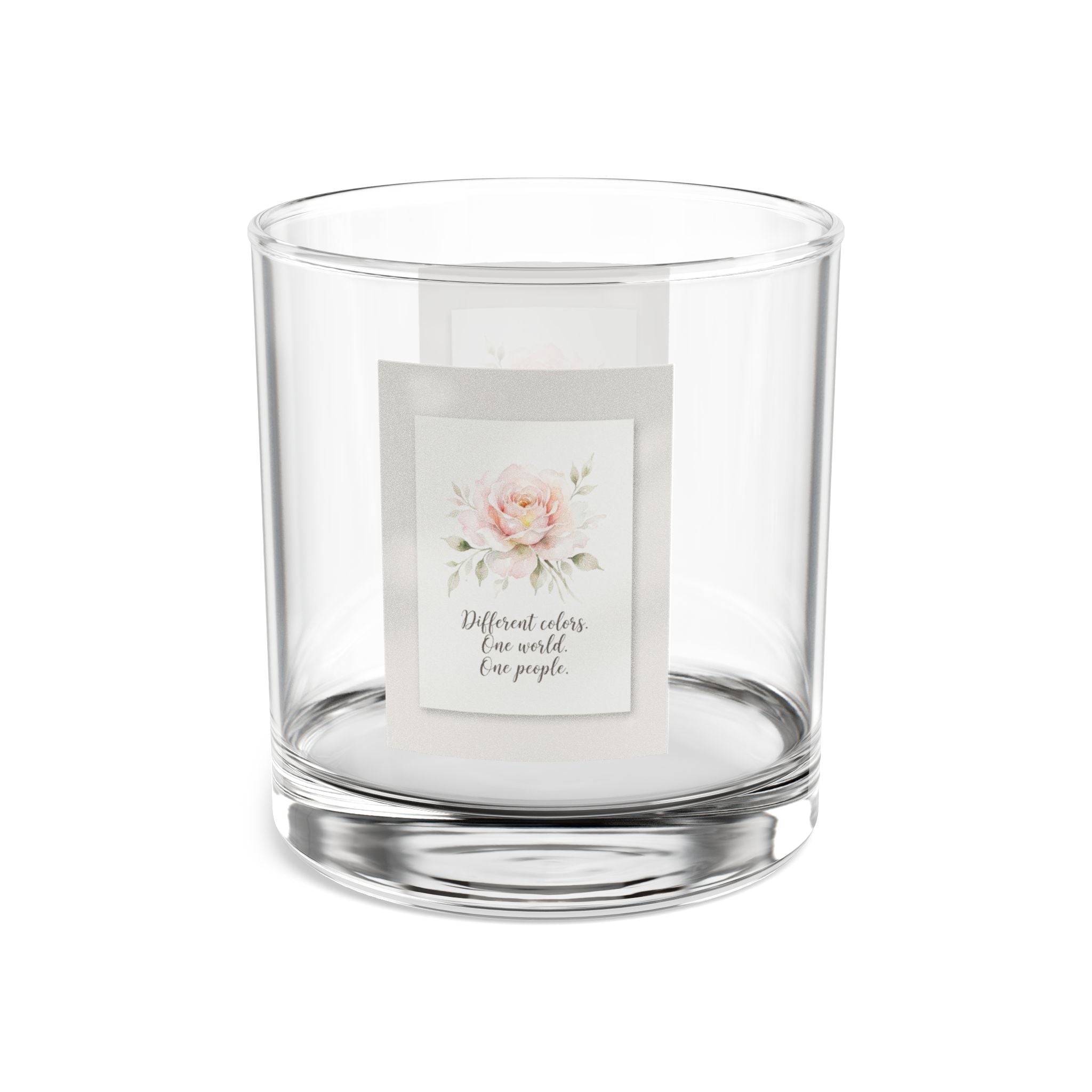 10oz Whiskey Rocks Glass — Floral Quote Barware Gift
