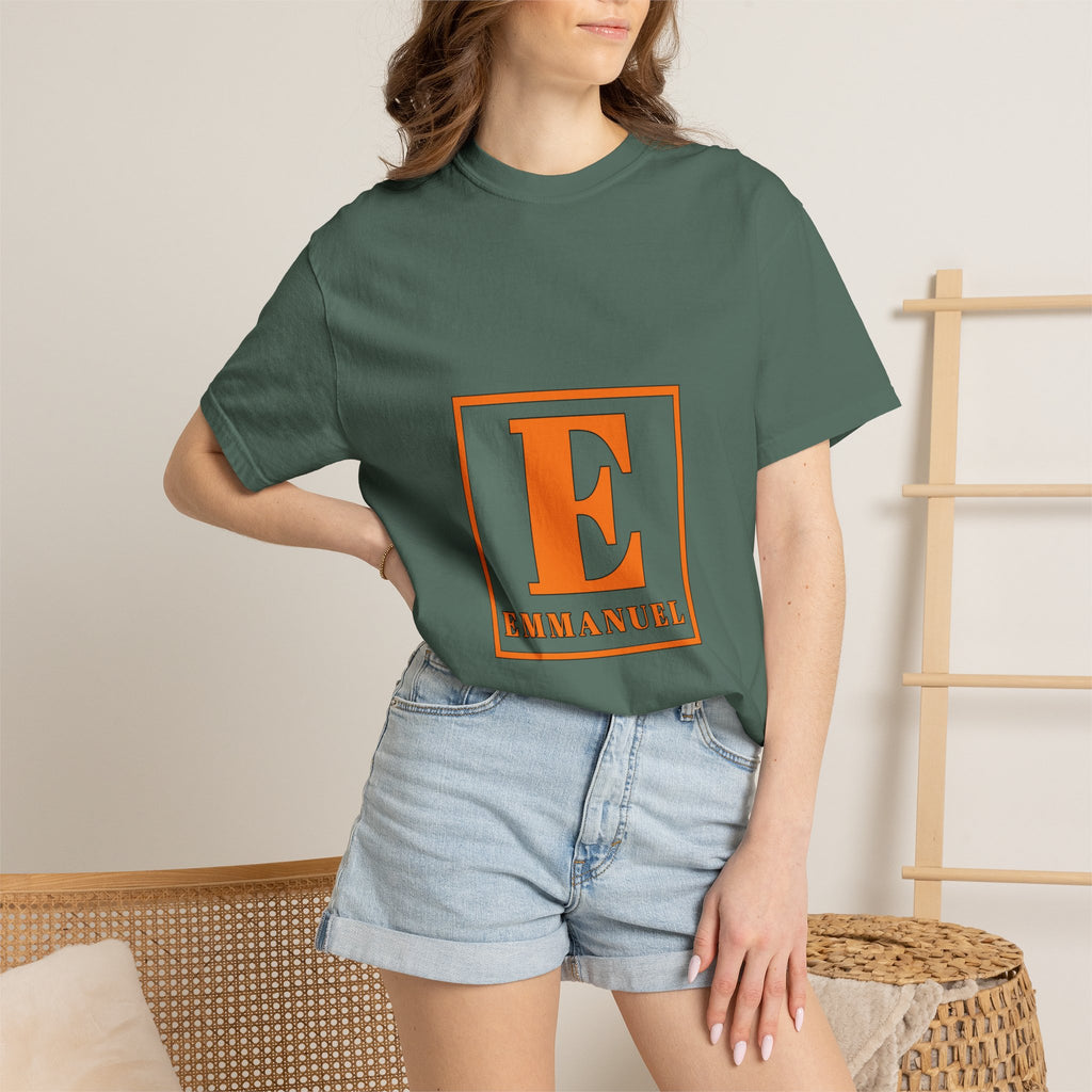 Emmanuel Monogram T-Shirt — Block Letter E Christian Name Tee