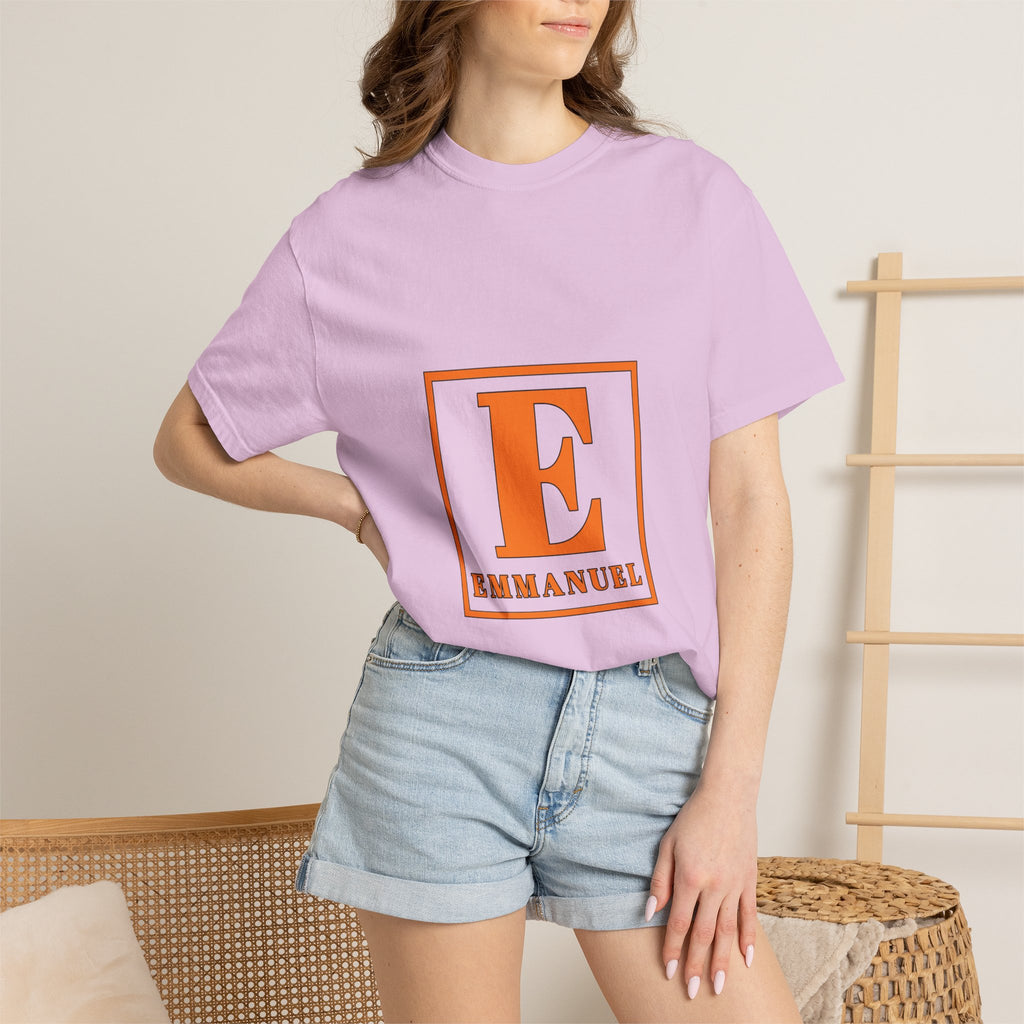 Emmanuel Monogram T-Shirt — Block Letter E Christian Name Tee