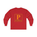Patrick Monogram Long Sleeve Tee — Orange Block Initial P
