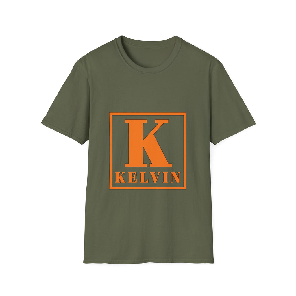 Kelvin Monogram T-Shirt — Bold Orange 'K' Initial Tee