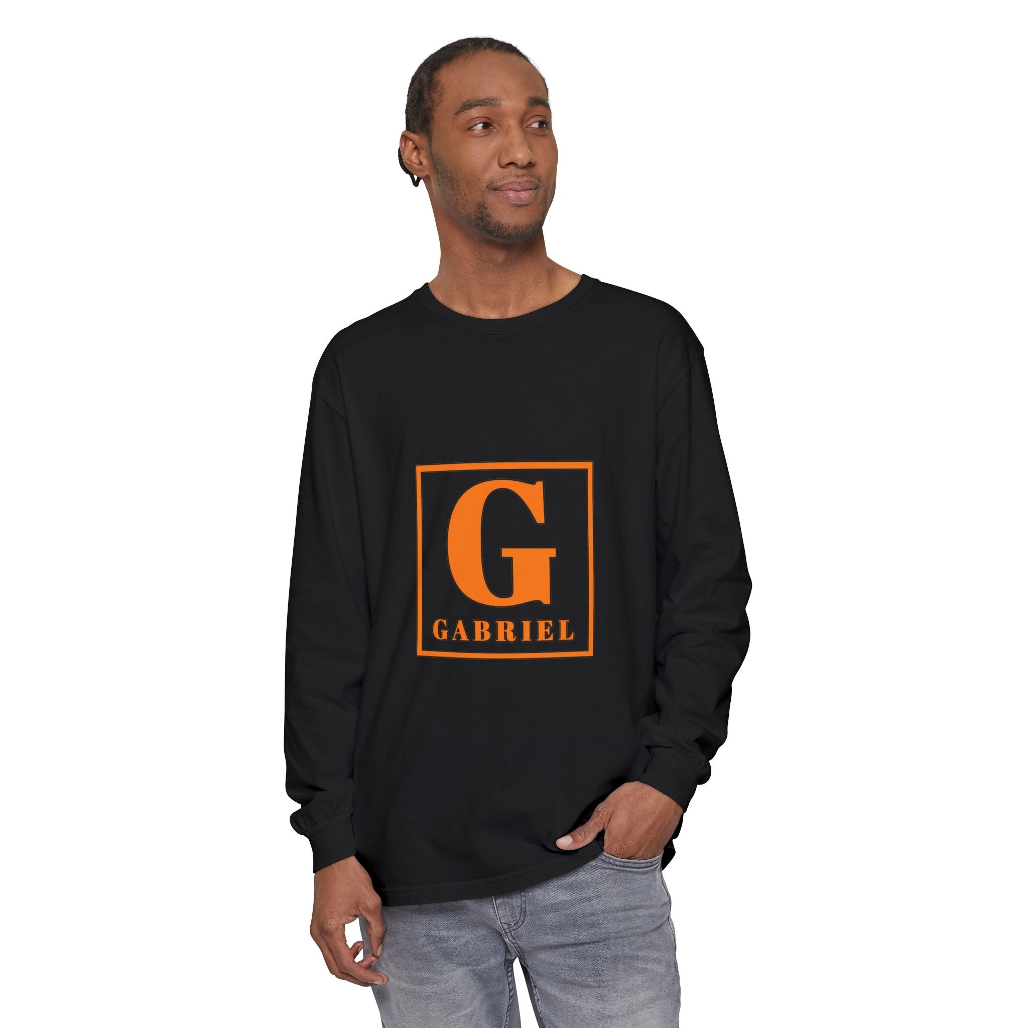 Personalized Initial Long Sleeve Tee — "G Gabriel" Monogram Shirt