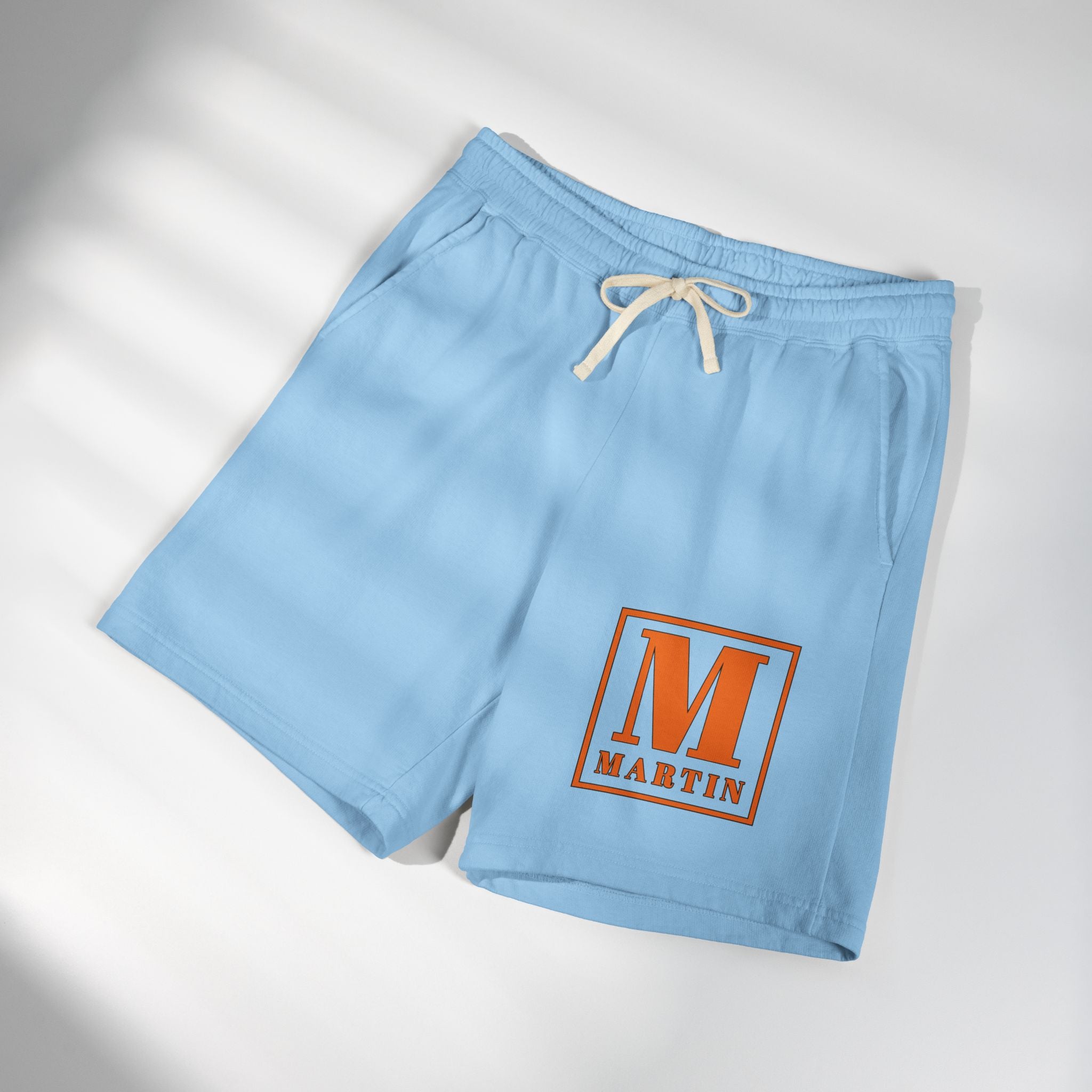 Martin Monogram Sweat Shorts — Lightweight Garment-Dyed Fleece