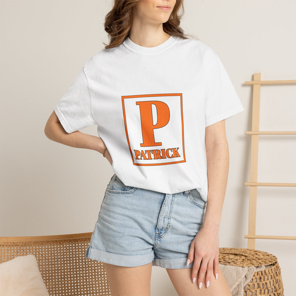 Patrick Monogram Tee - Vintage Block P Initial T-Shirt