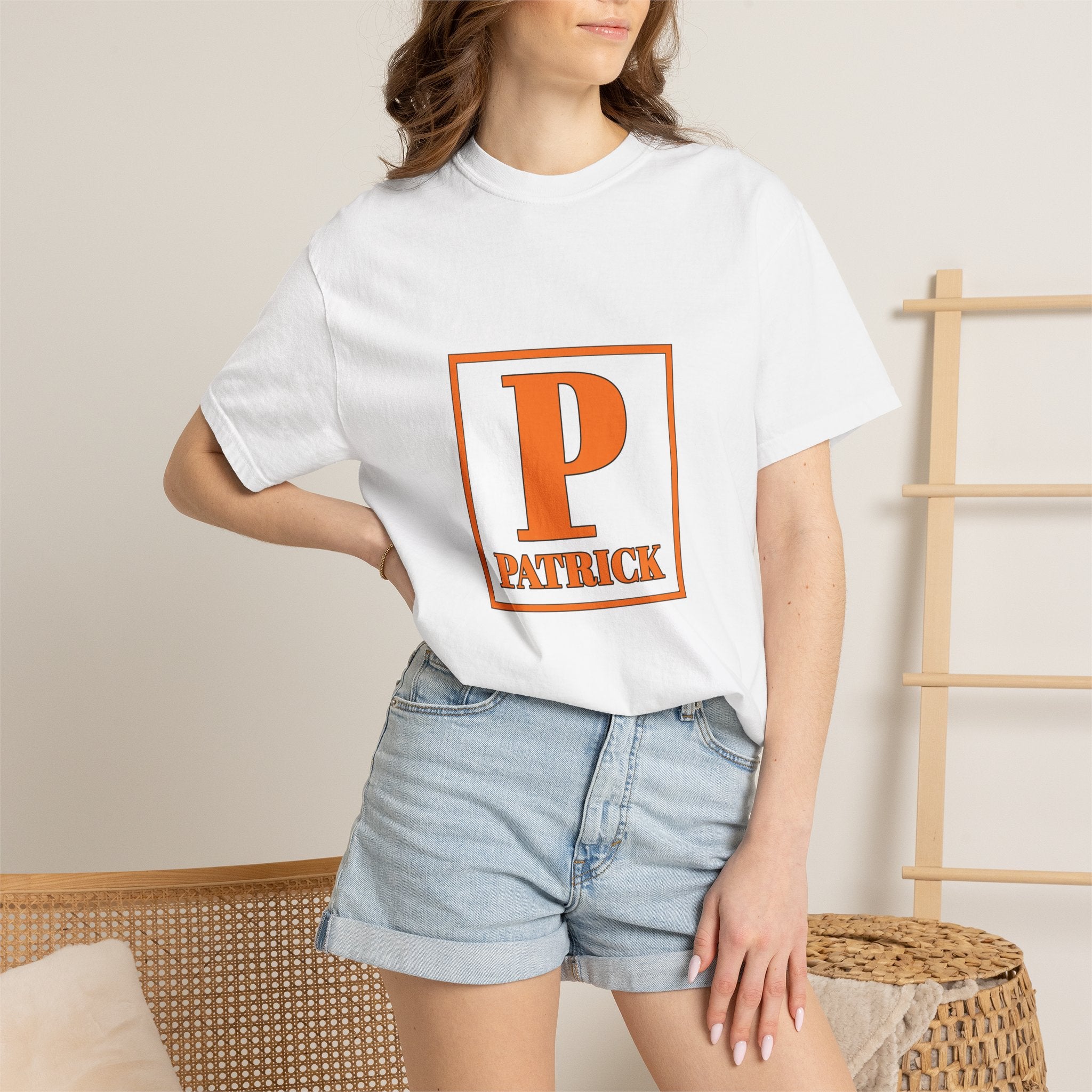 Patrick Monogram Tee - Vintage Block P Initial T-Shirt