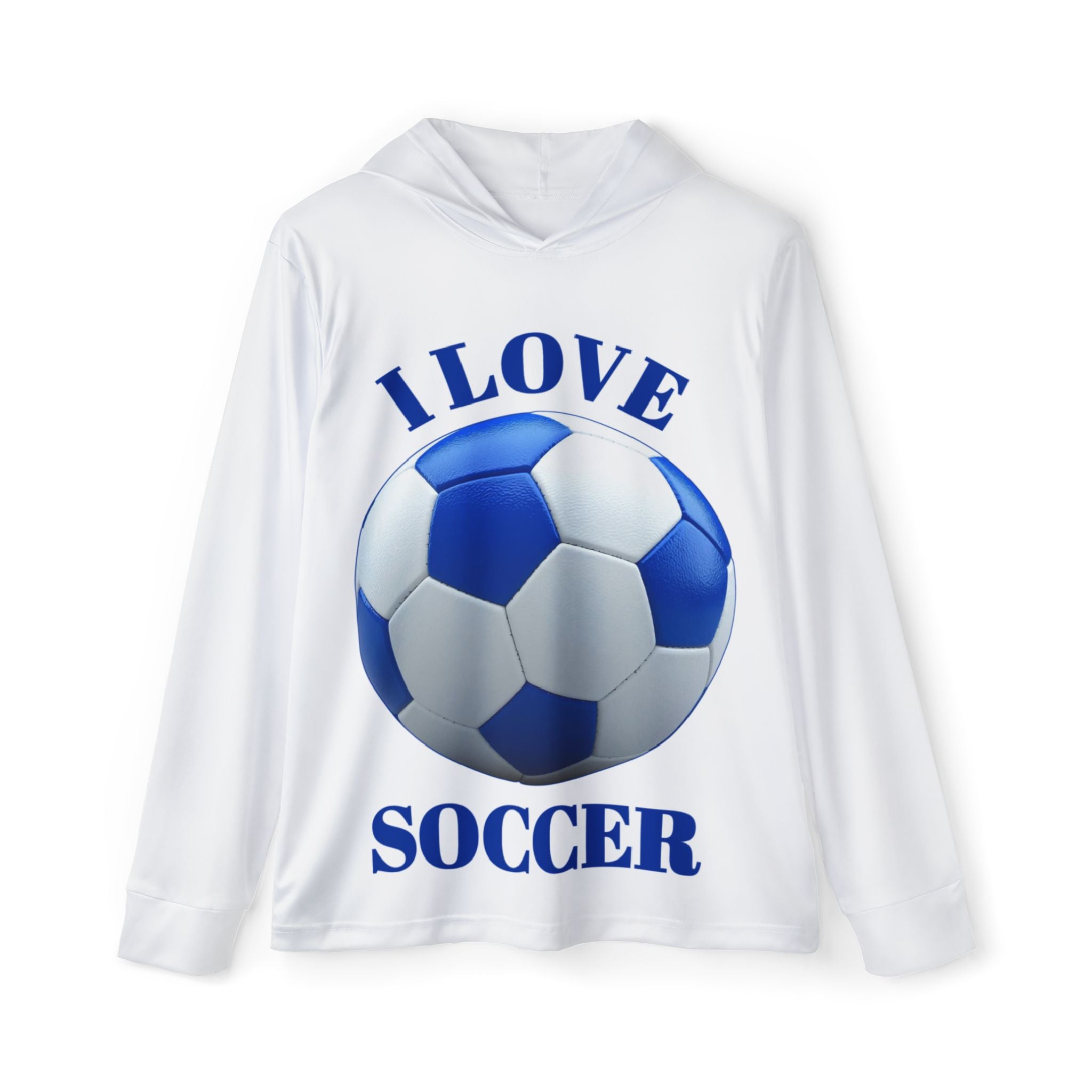 I Love Soccer Hoodie — Men's Soccer Warmup Hoodie