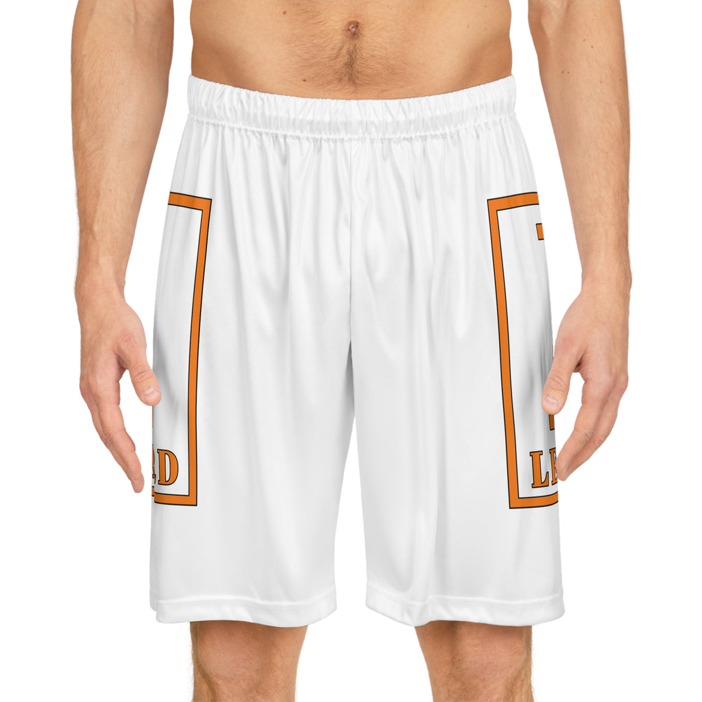Leonard 'L' White Basketball Shorts — Custom AOP Athletic Shorts