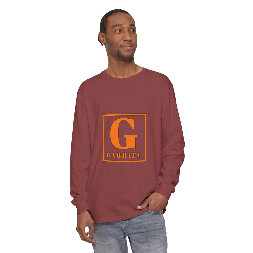 Personalized Initial Long Sleeve Tee — "G Gabriel" Monogram Shirt