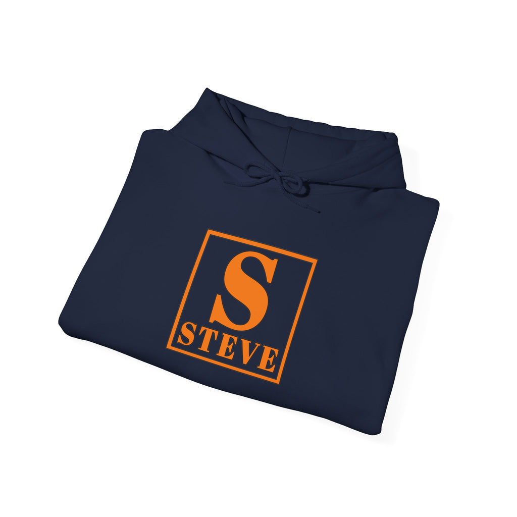 Steve Monogram Hoodie — Retro Orange Block Initial S Sweatshirt