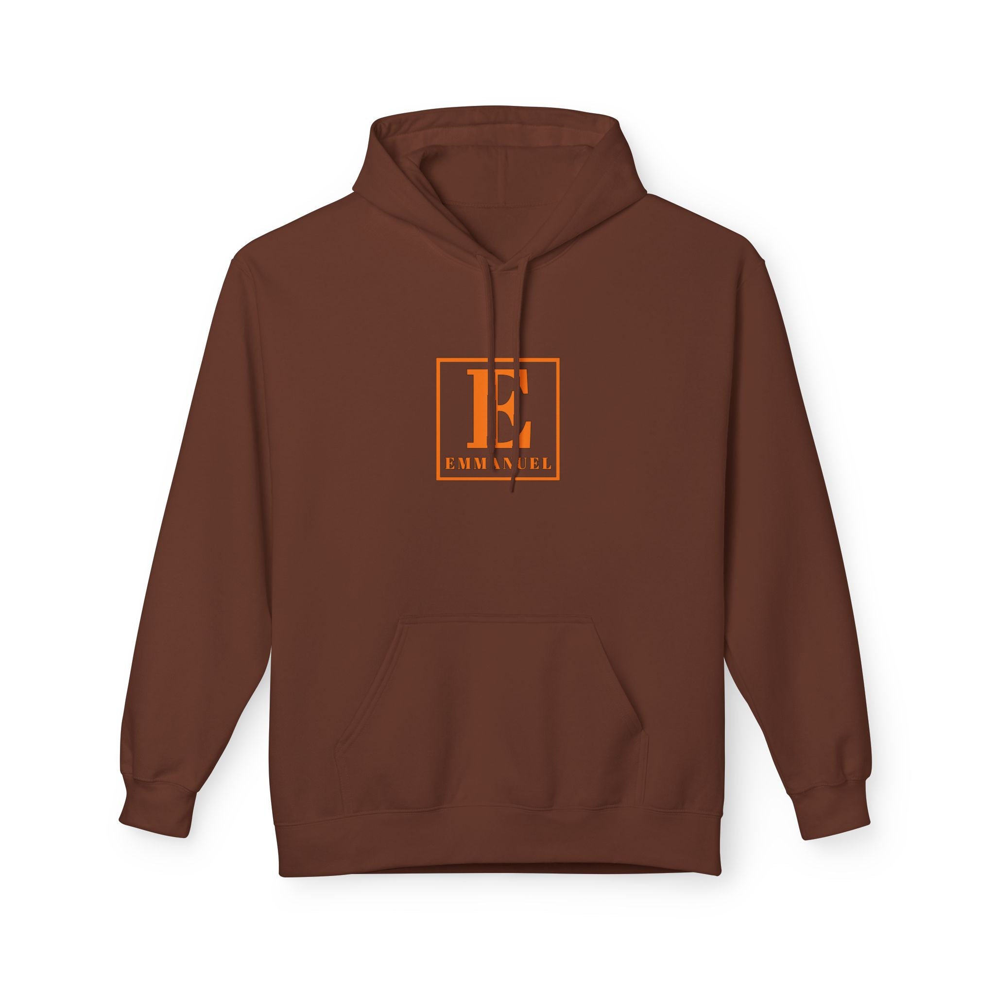 Hoodie — Minimal Orange Monogram “E” Emmanuelle Logo