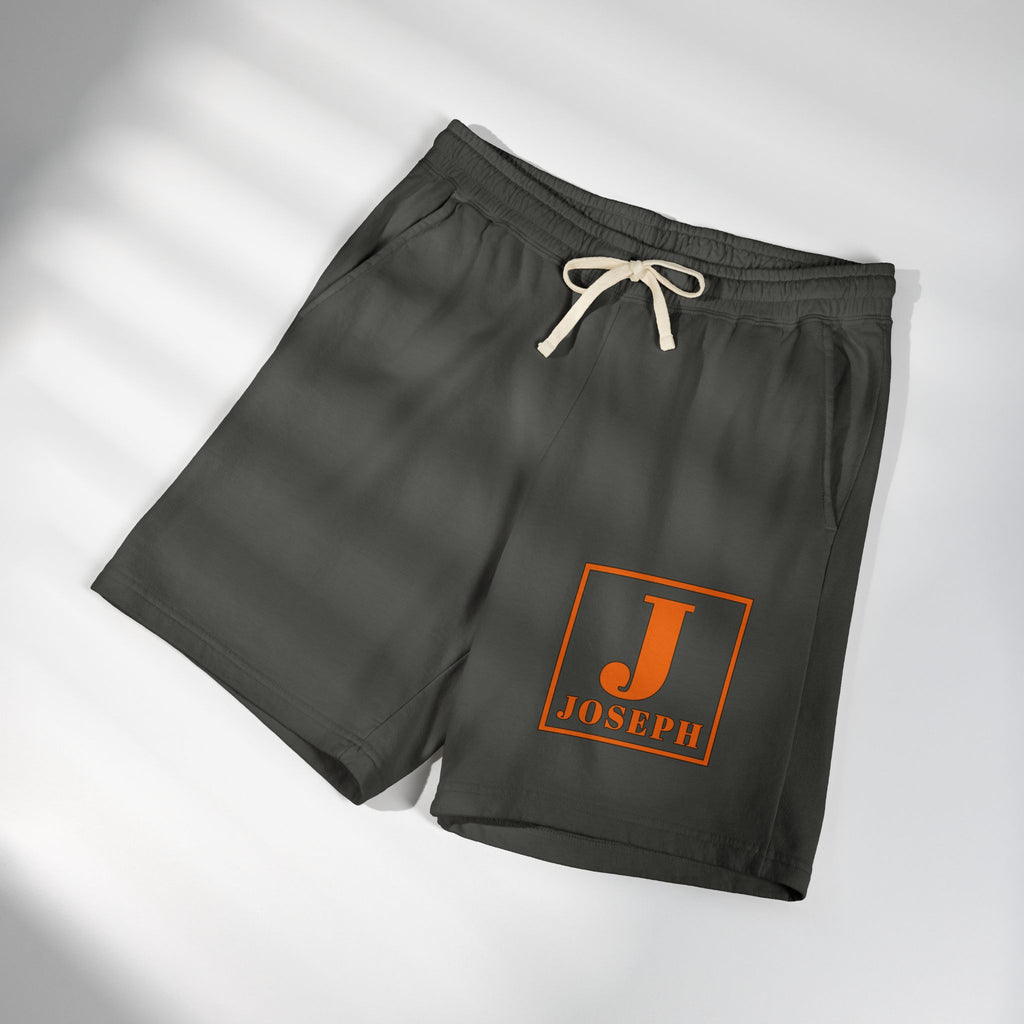 Personalized Initial 'J' Sweat Shorts — Custom Name Joseph Fleece