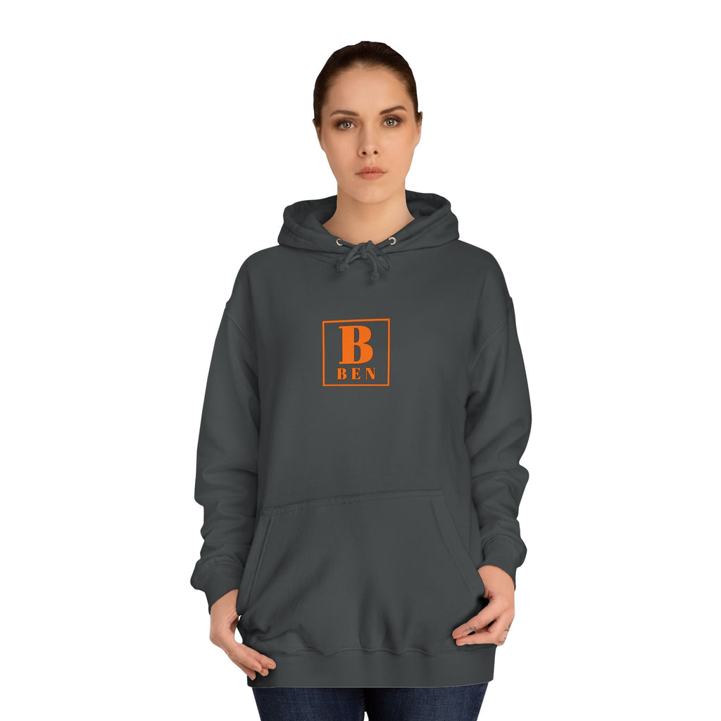Initial Monogram Hoodie — Custom 'B BEN' College-Style Pullover