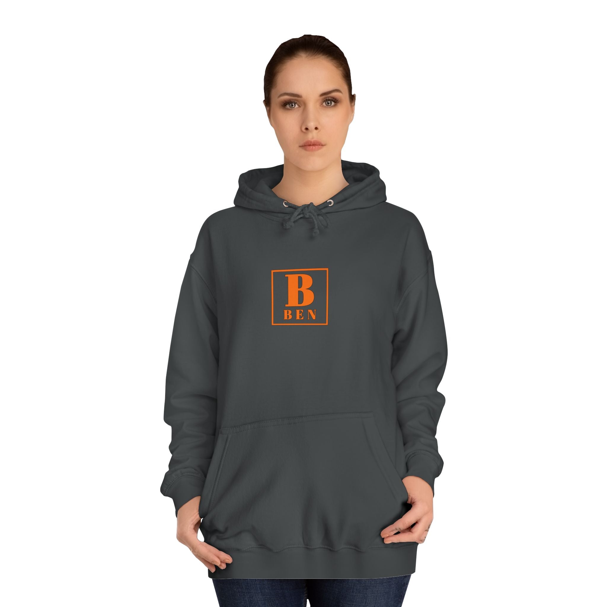 Initial Monogram Hoodie — Custom 'B BEN' College-Style Pullover
