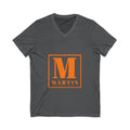 Monogram M Martin V-Neck Tee — Personalized Initial Shirt